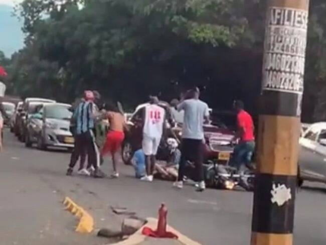 Agresión motociclista - Redes Sociales