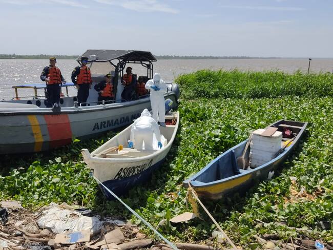 Rescate de cuerpos en el río Magdalena./ Foto: Caracol Radio