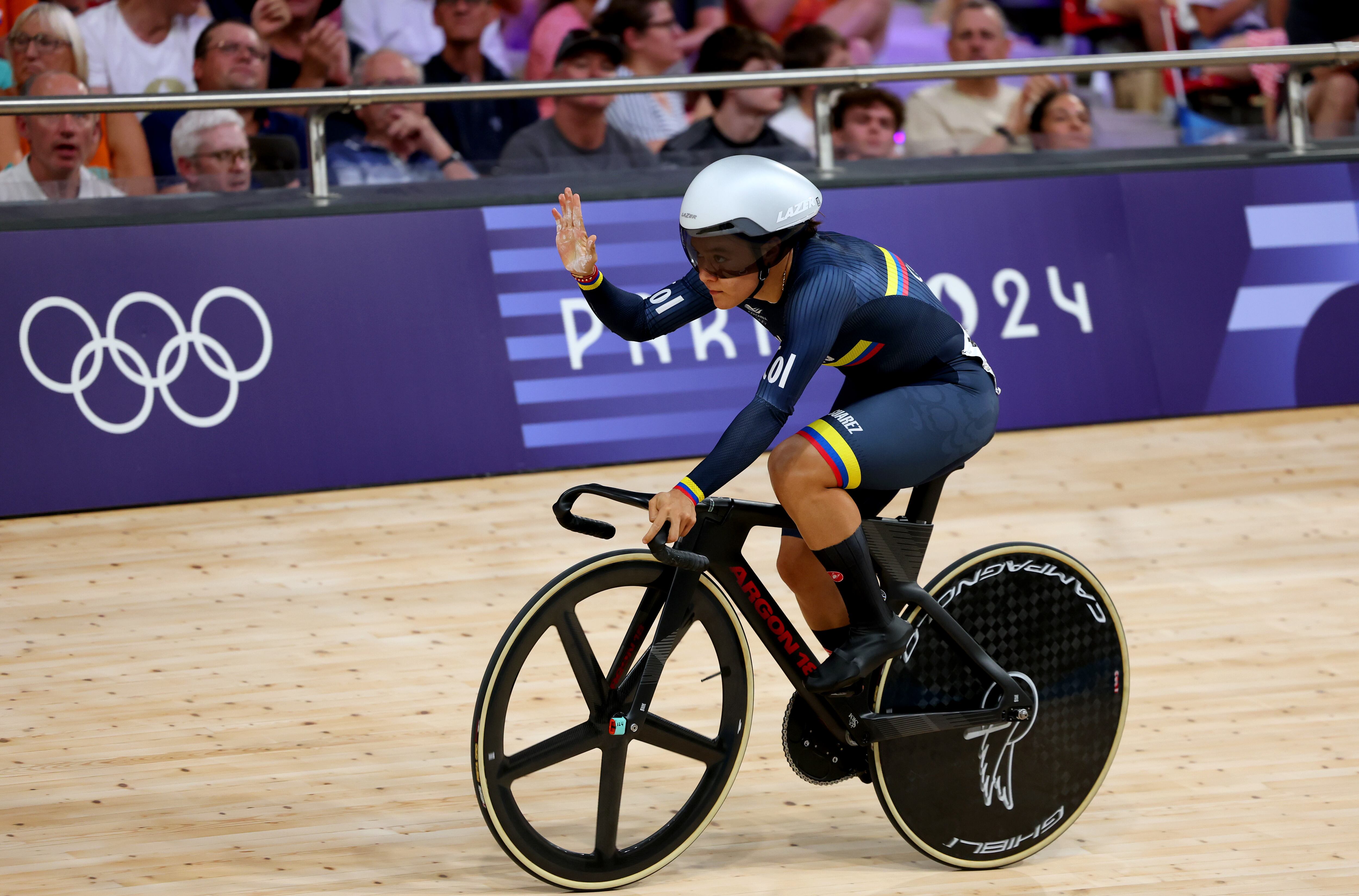 Stefany Cuadrado en su participación en la prueba de velocidad. (Photo by Tim de Waele/Getty Images)