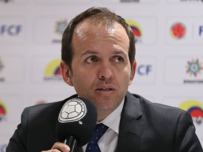 Ernesto Lucena, ministro del Deporte, durante una rueda de prensa.