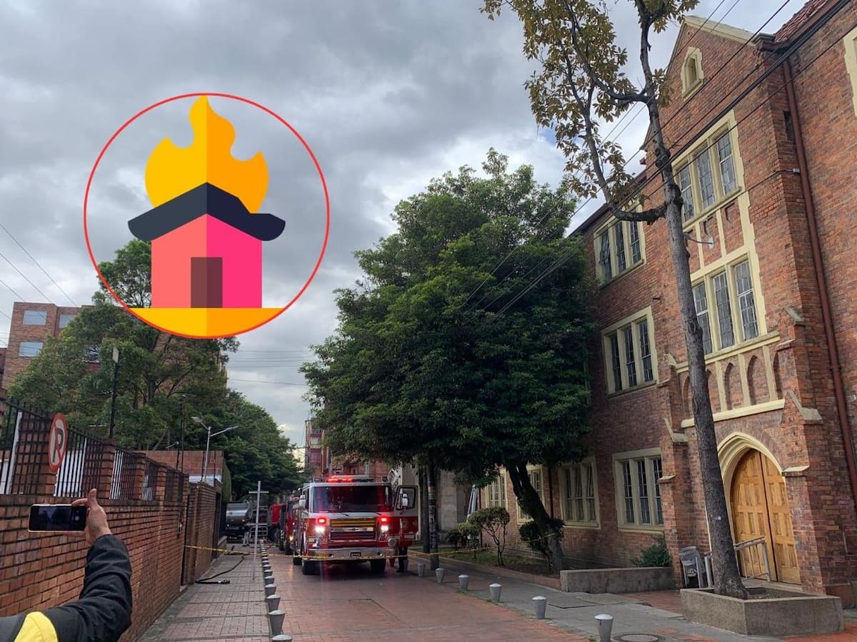 Bomberos controlan incendio en la capilla de la Universidad Católica en Chapinero