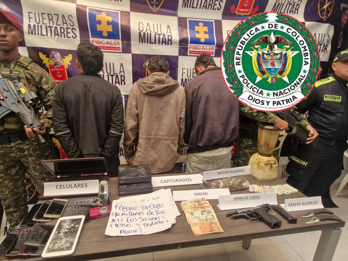 Capturan a tres presuntos miembros del Grupo Multicrimen ‘Satanás’ en Bogotá