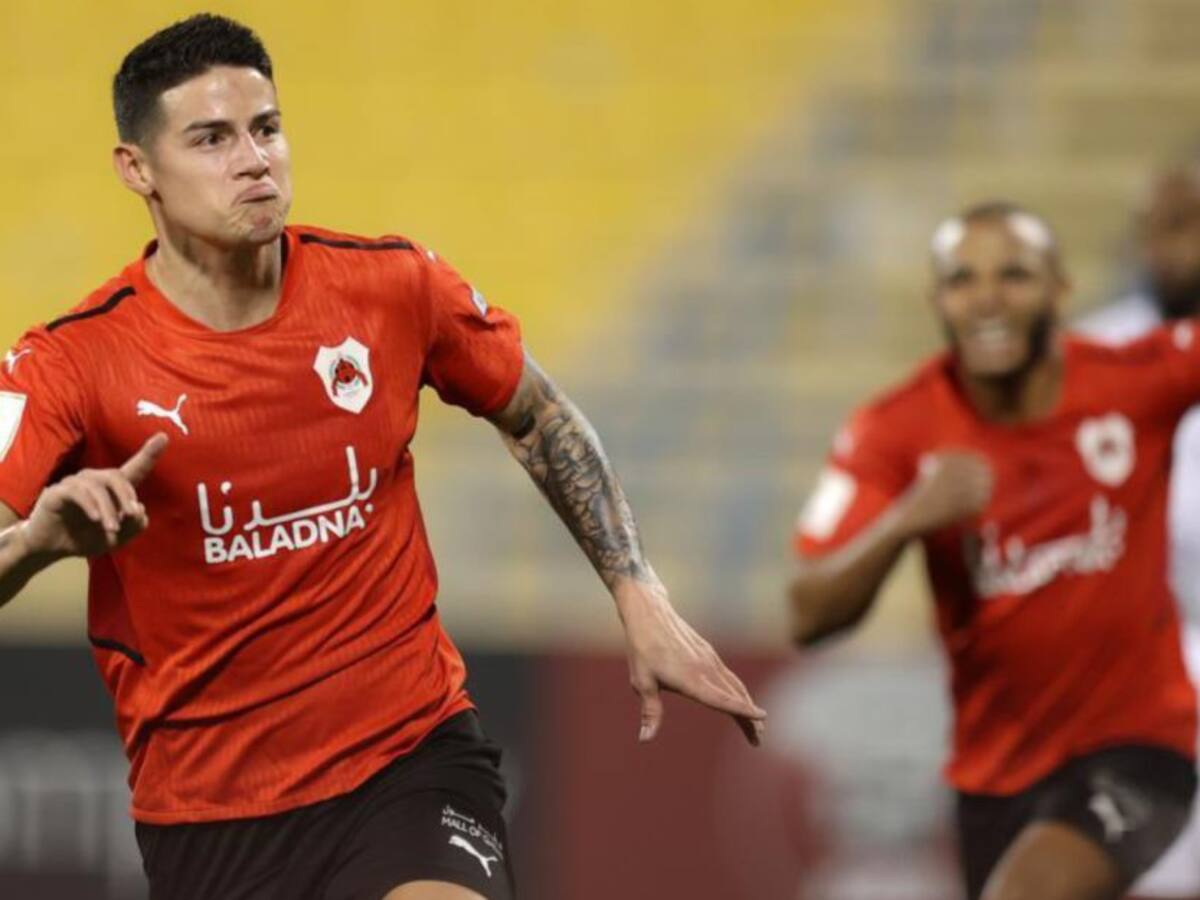 Otra vez James: Gol con Al-Rayyan en la Liga, pero perdió nuevamente