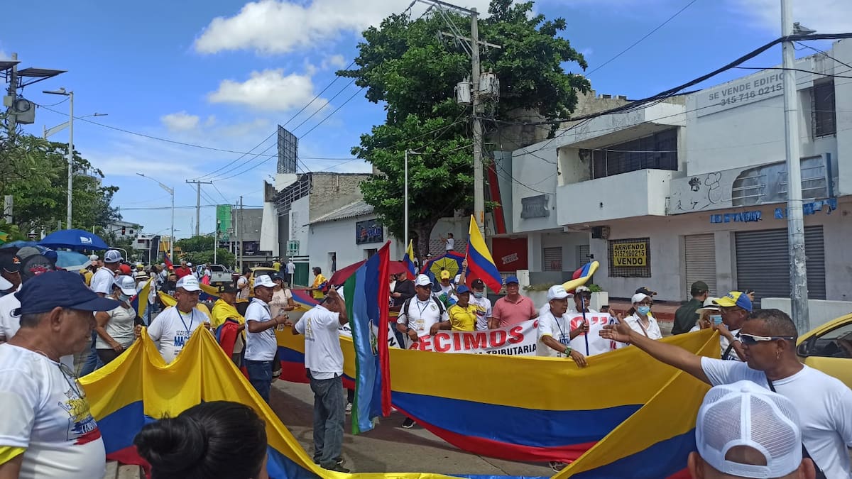 Con normalidad avanzó marcha contra gobierno Petro en Barranquilla