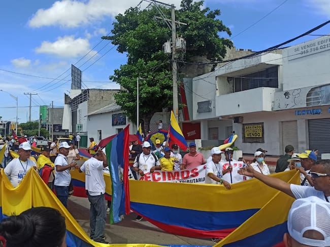Manifestantes en Barranquilla