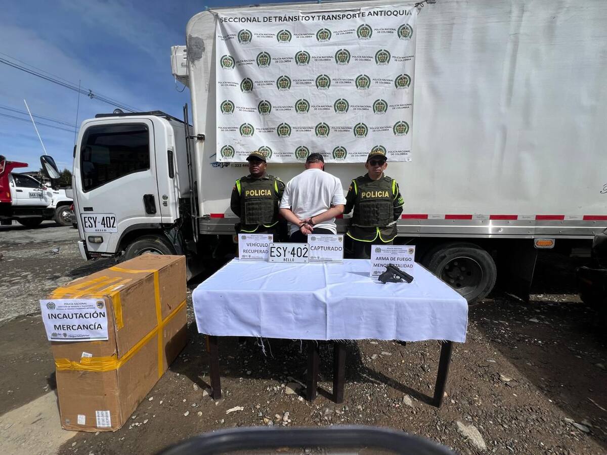 Capturan a hombre que robó camión con 7 toneladas de productos cárnicos en Antioquia