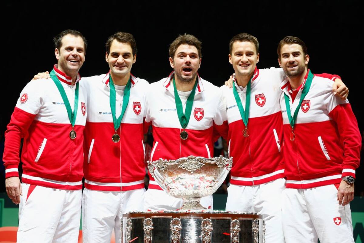 Roger, junto a la selección de Suiza gana el primer titulo de la Copa Davis 2014. 