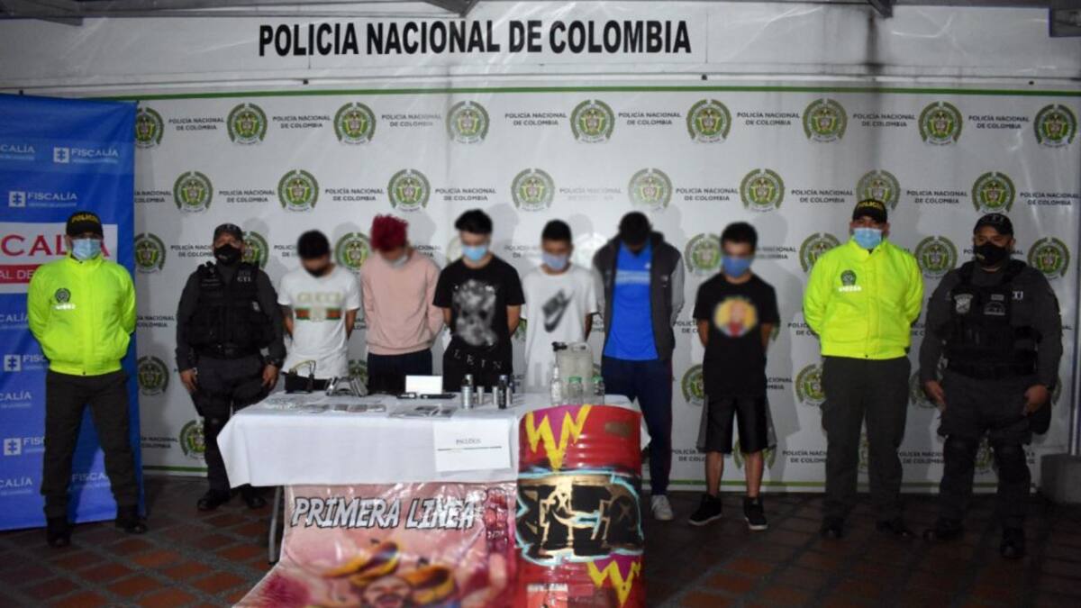 Presuntos integrantes de la 'Primera Línea' fueron capturados en Pereira