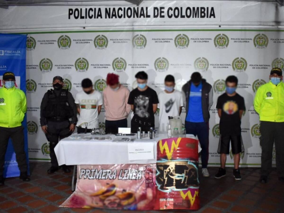 Presuntos integrantes de la 'Primera Línea' fueron capturados en Pereira