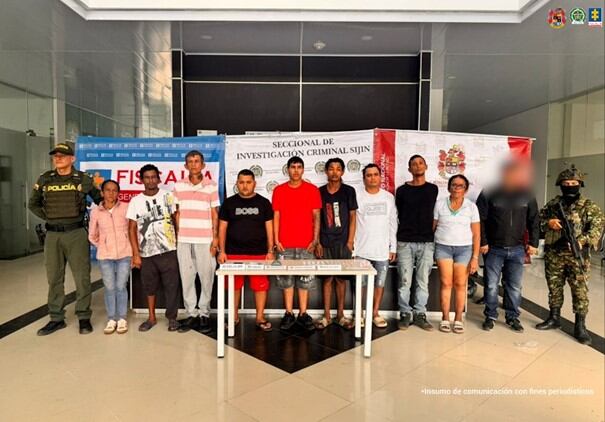 A la cárcel 12 personas señaladas de microtráfico en la Comuna 6 de Cúcuta. / Foto: Fiscalía.