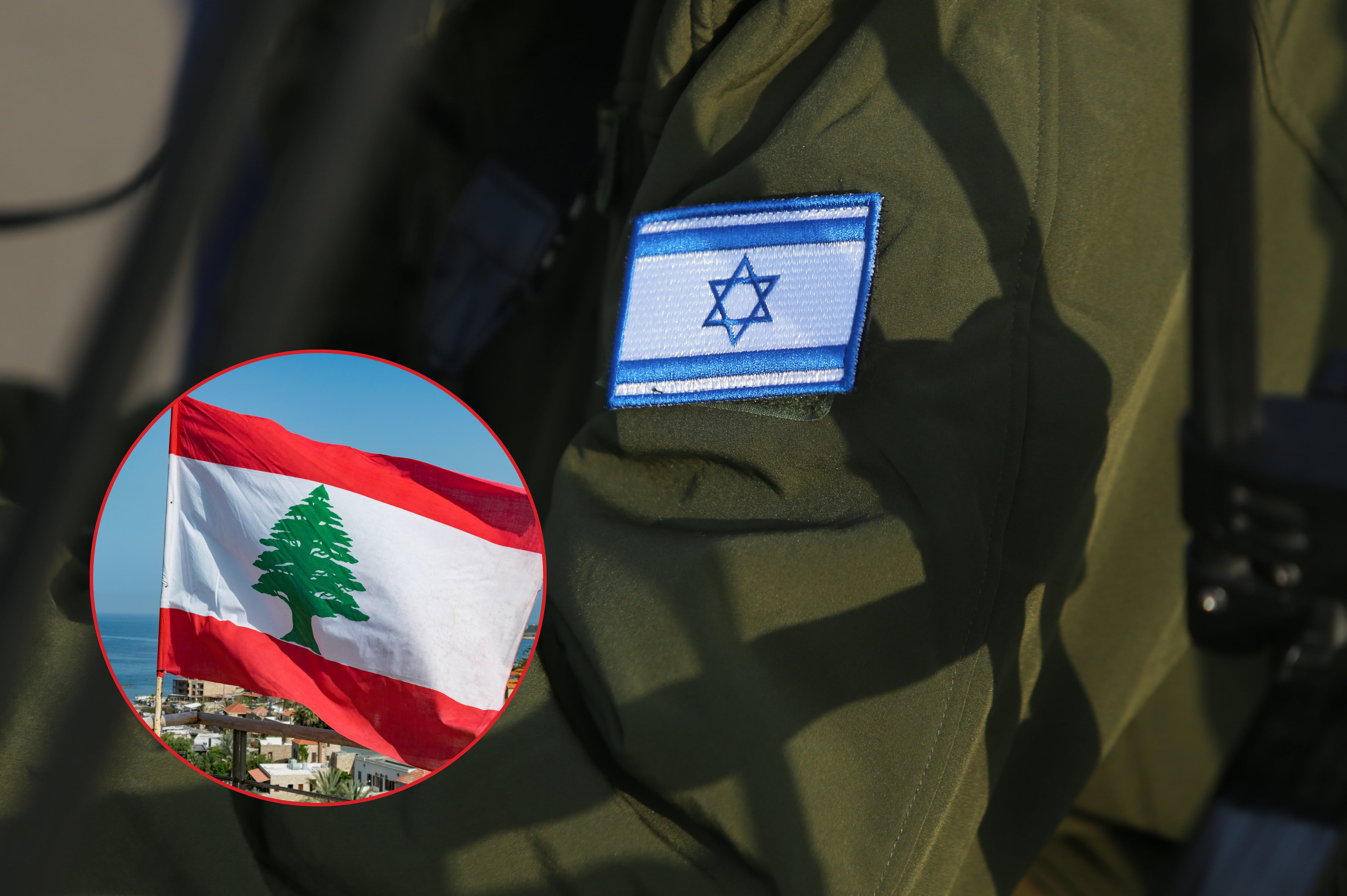 Imagen de referencia. Miembro del ejercito de Israel - Bandera del Libano: Getty Images.