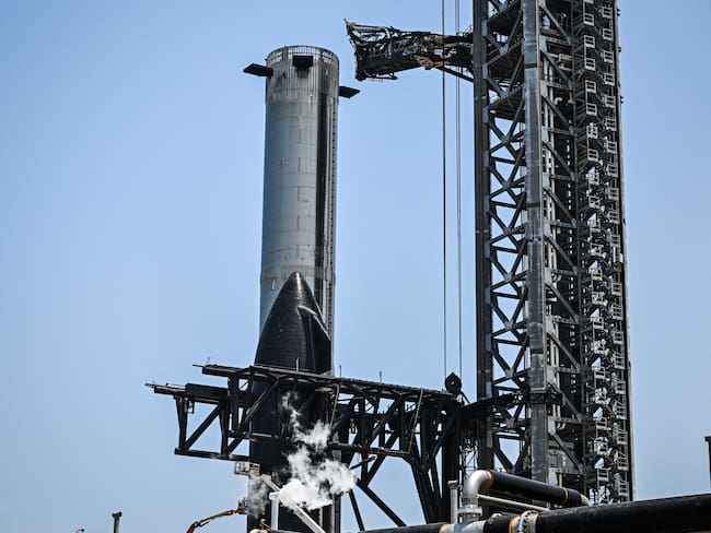 SpaceX Starshi, Junio 5. Foto tomada de: Gettyimagenes/CHANDAN KHANNA/AFP
