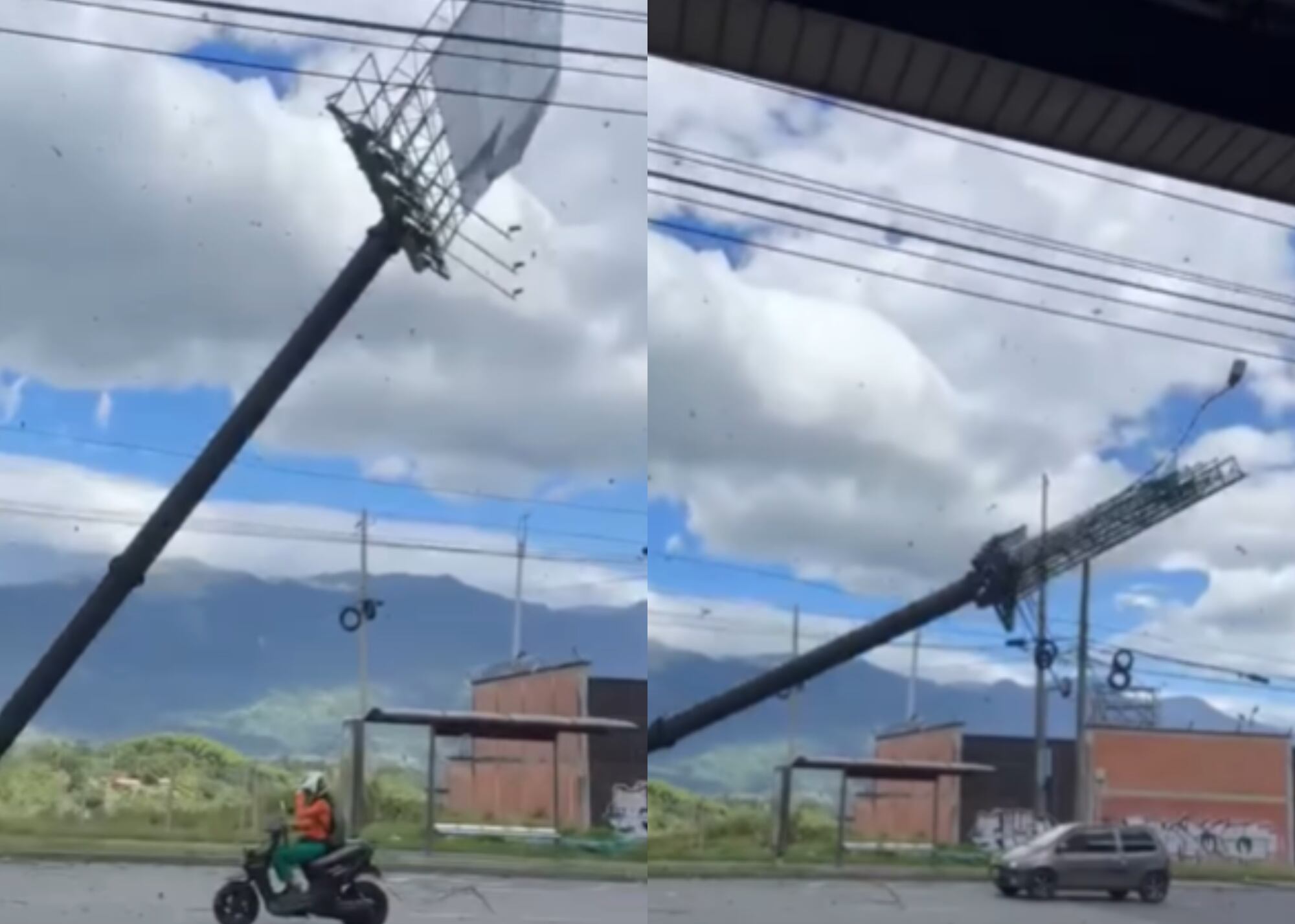 Cae valla en el Quindío - Cortesía redes sociales