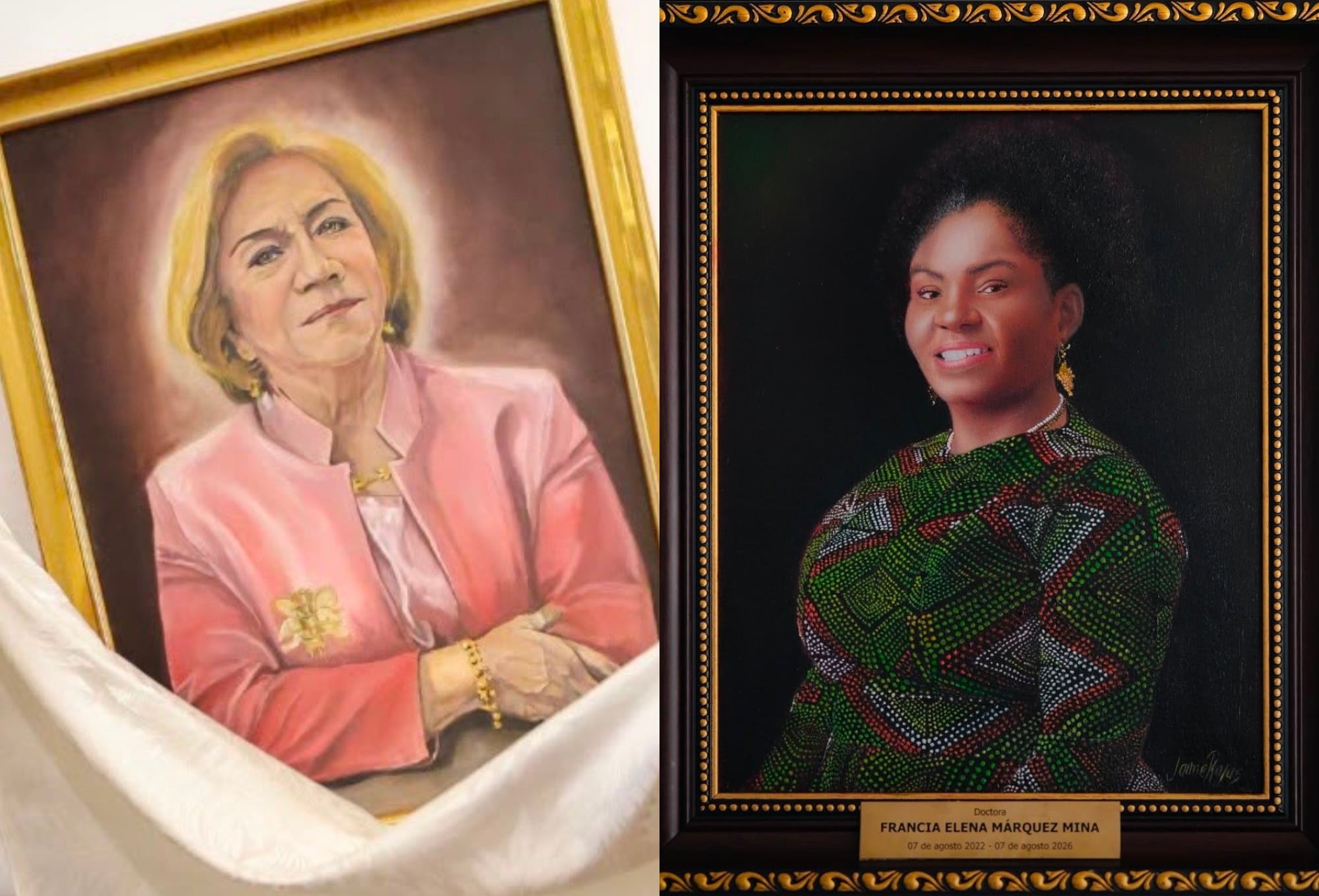Retratos de Rosa Villavicencio y Francia Márquez. Fotos: Suministradas