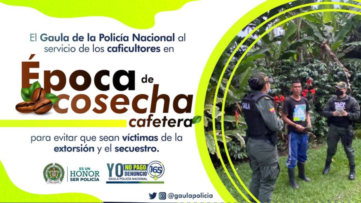 Gaula Magdalena blinda de la extorsión y secuestro a cafeteros de la Sierra