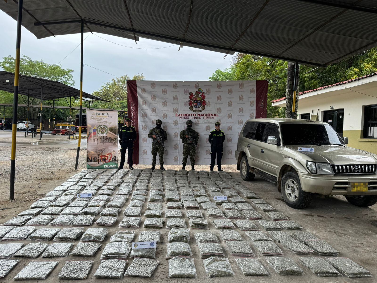 Están avaluados en más de 590 millones de pesos . Foto Novena Brigada Neiva.