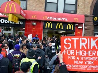 Huelga de trabajadores. Foto: Huffington Post