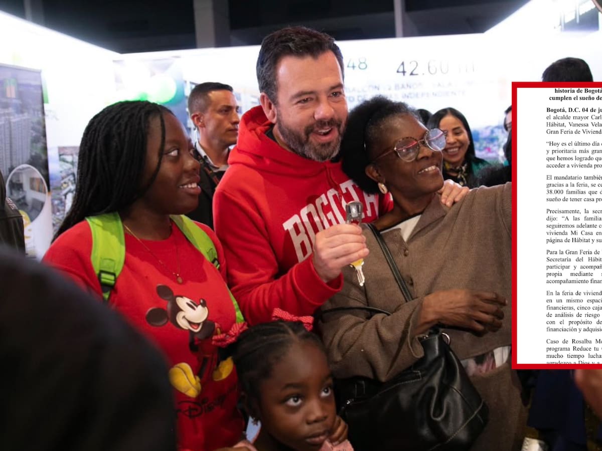 Carlos Fernando Galán anuncia 5.000 nuevos subsidios para hogares en Bogotá tras Feria de Vivienda