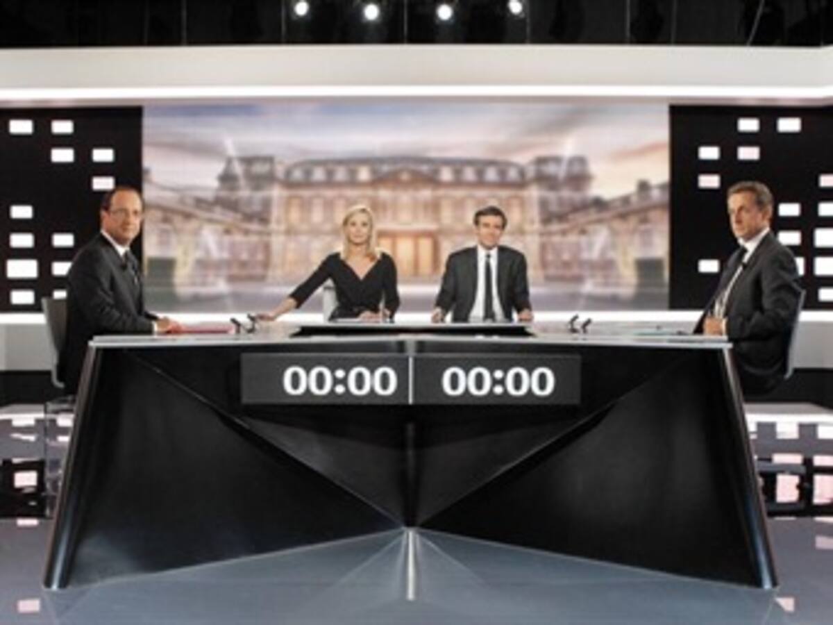 Sarkozy trata a Hollande de 'pequeño calumniador' en debate electoral