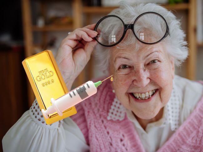 Solución para la ceguera degenerativa con polvo de oro