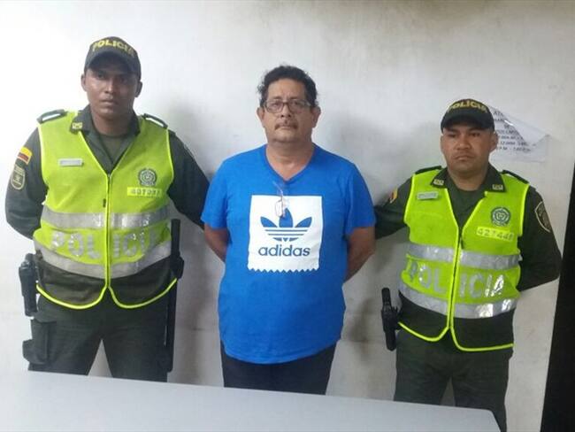 Constantino Meza, uno de los altos directivos sindicales de la Universidad del Atlántico, fue capturado en Barranquilla. Foto: Policía Nacional