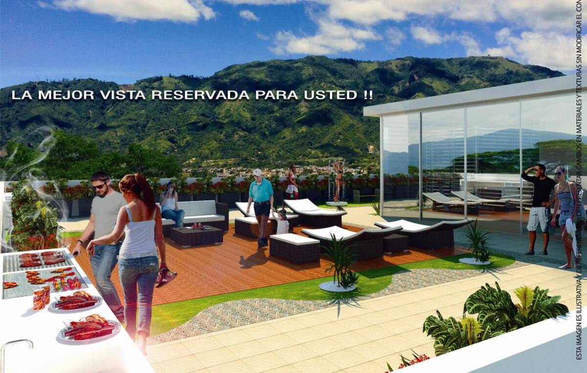 Apartamentos para estrenar en diciembre de 2015, con salón social, piscina niños y adultos, sauna, zona infantil, terraza-mirador con vista a toda la ciudad de Ibagué, Parrillas Bbq, entre otros lujos.