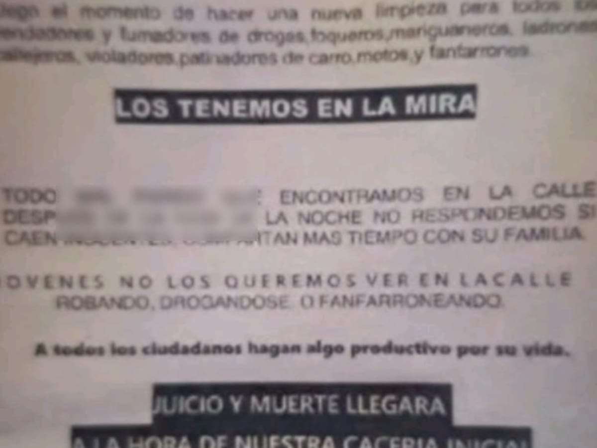 Un nuevo panfleto amenazante apareció en Risaralda, esta vez en el municipio de Mistrató