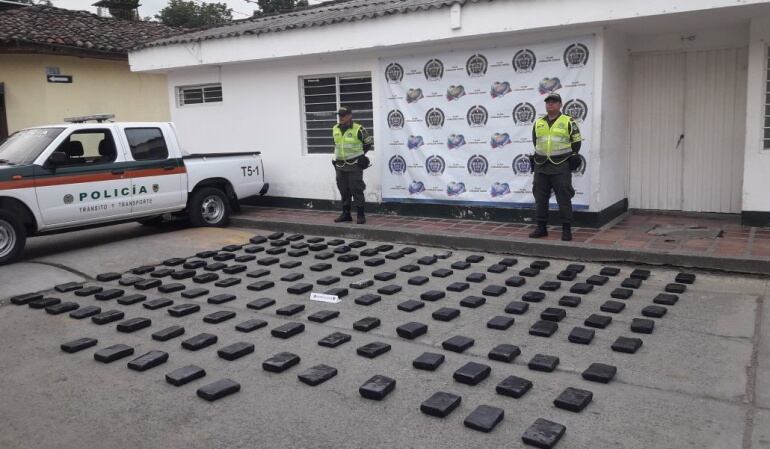 Cargamento incautado en Cajamarca, Tolima. 