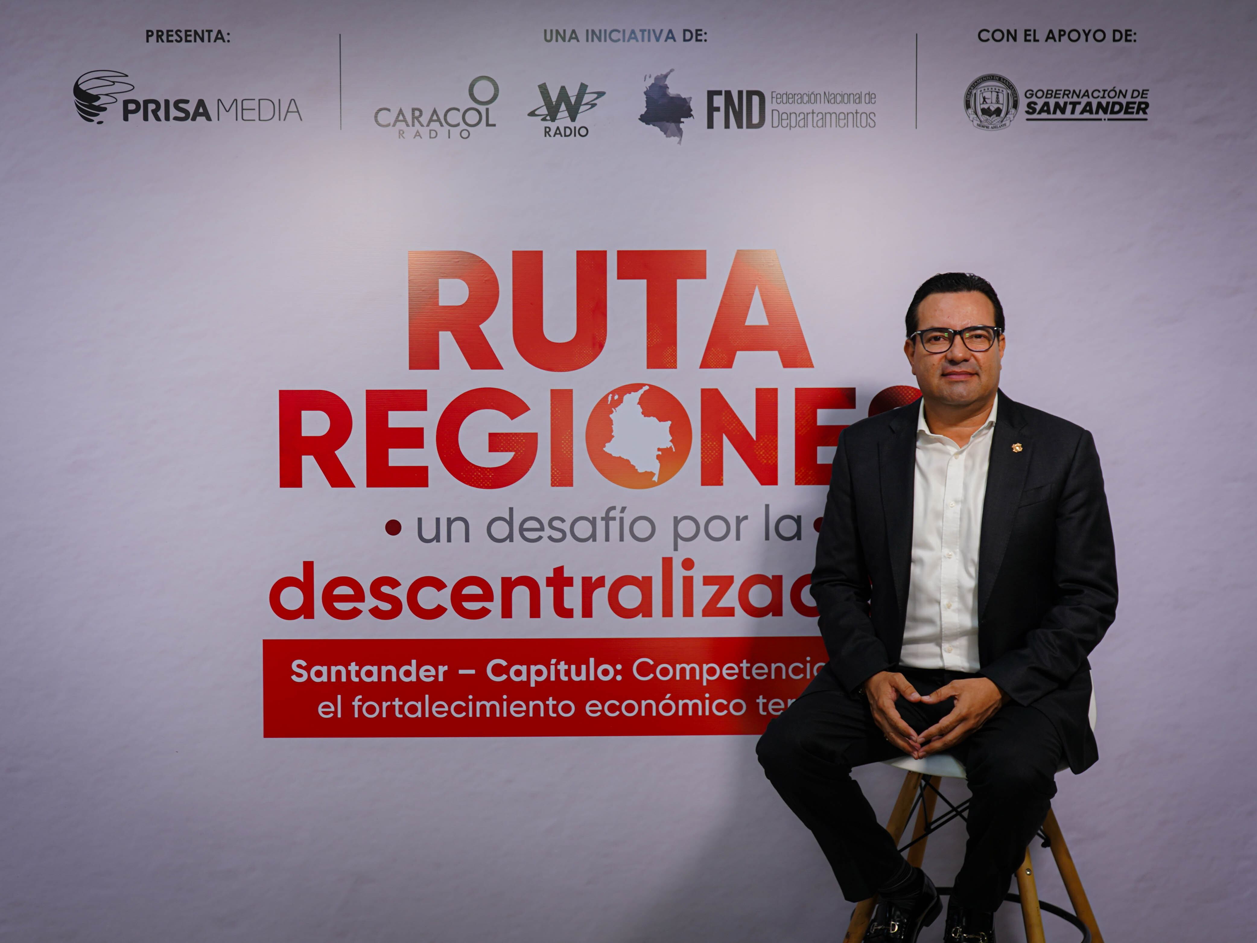 Didier Tavera, presidente de la Federación Nacional de Departamentos. | Foto: Caracol Radio