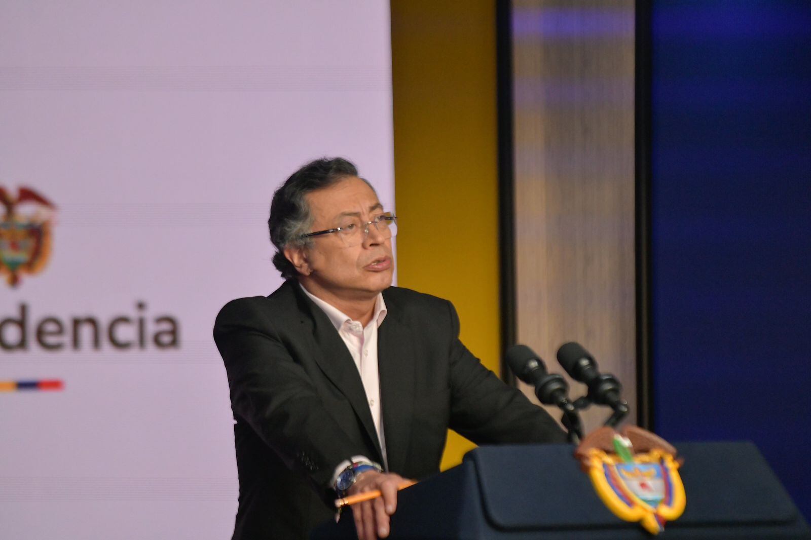 El presidente Gustavo Petro en el consejo de ministros del lunes 5 de mayo de 2025. Foto: presidencia de la República.