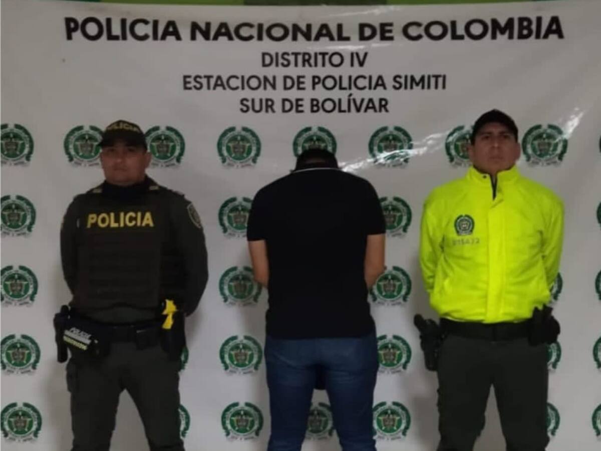 A la cárcel alias ‘Puñaleta’, presunto homicida de un hombre en Simití, Bolívar