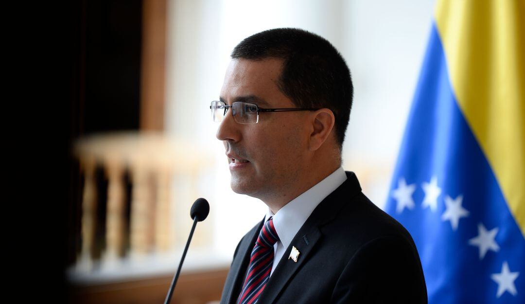 El canciller venezolano, Jorge Arreaza, lideró la respuesta chavista a las declaraciones del presidente Iván Duque.