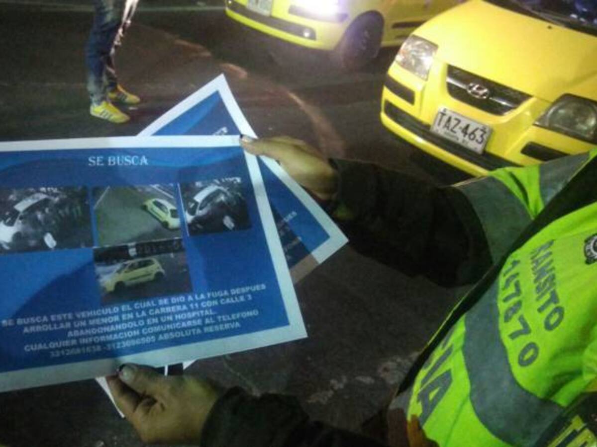 Intensifican búsqueda de taxista que atropelló un menor en Bogotá