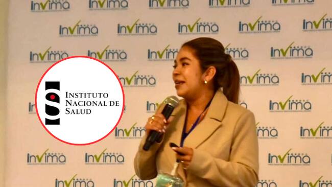 Diana Marcela Pava y logo del INS (Fotos vía Cortesía y cuenta de X de la entidad @INSColombia)
