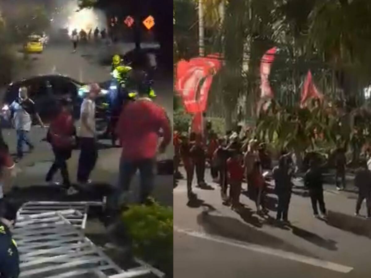 Hinchas del América de Cali y del Atlético Nacional se enfrentaron en violenta riña en Medellín