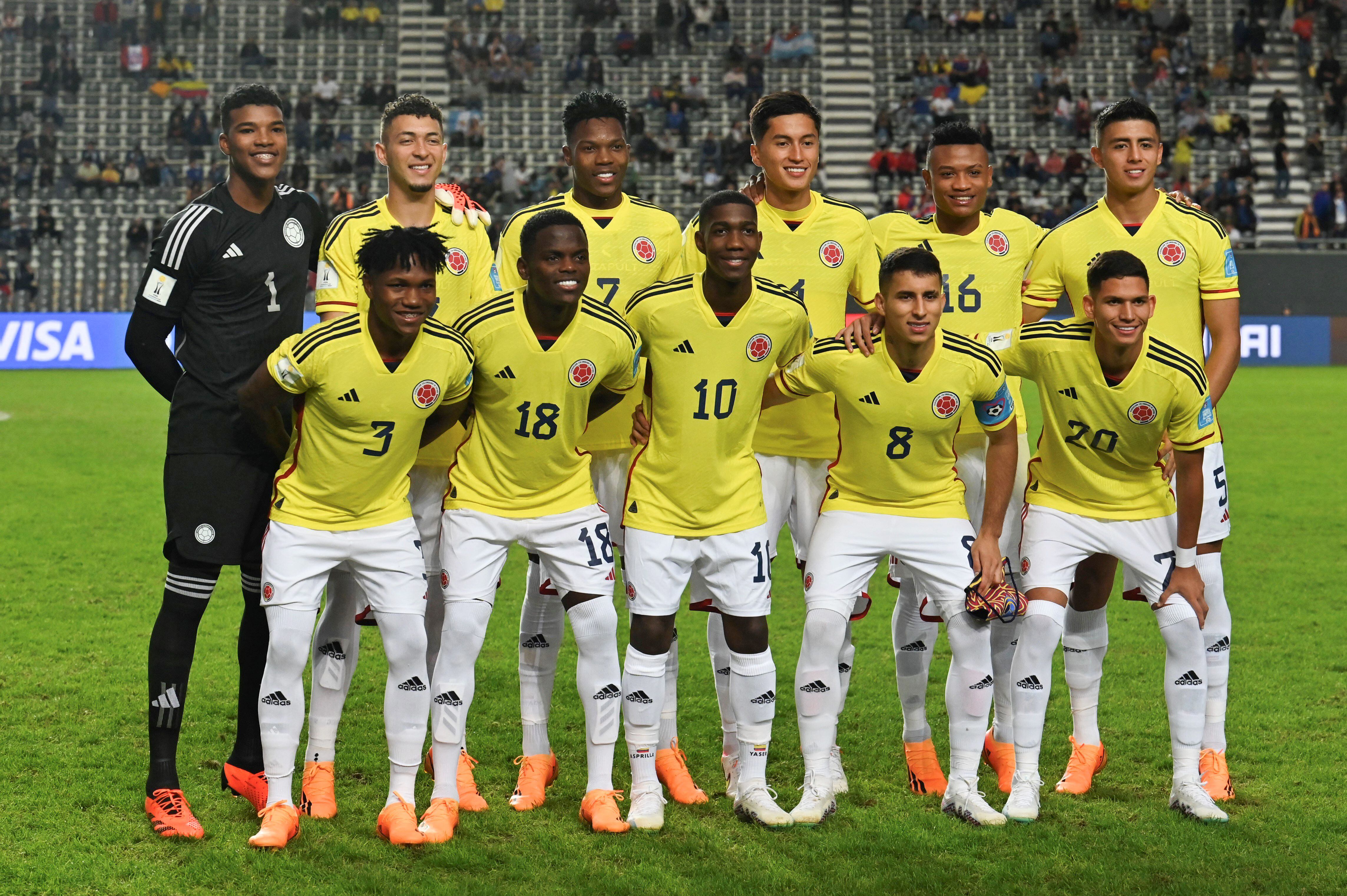 La Selección Colombia Sub-20 lidera el Grupo C con 6 puntos en dos presentaciones. (Photo by LUIS ROBAYO/AFP via Getty Images)