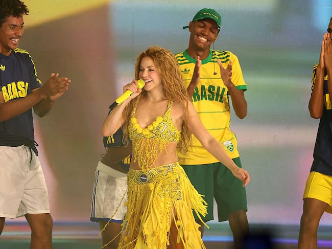 Shakira en Copacabana, Brasil. Foto: Getty Images.