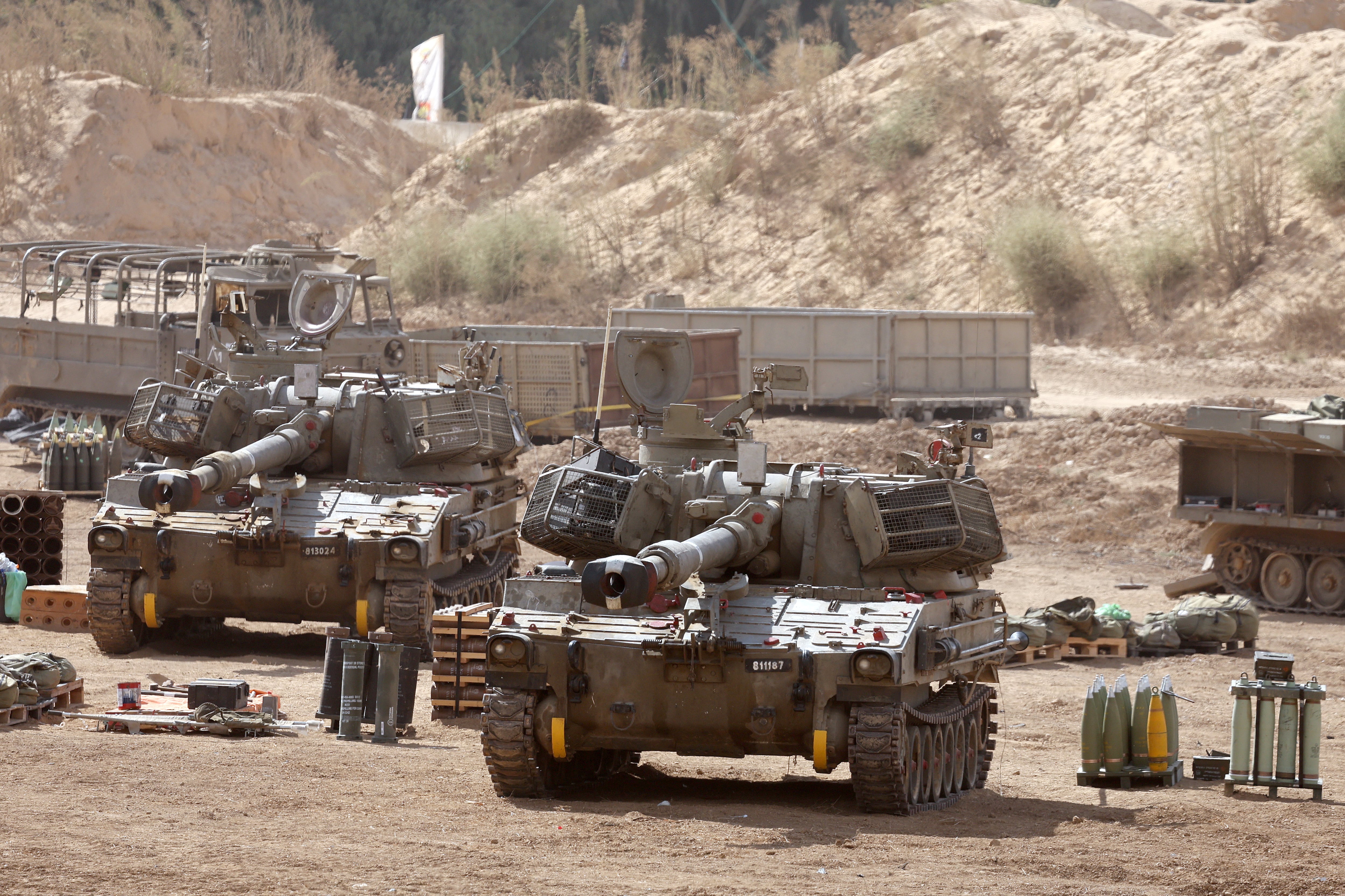 Israel le comunica a EEUU que mantendrá tropas en “zonas de seguridad” en el Líbano, Siria y Gaza (Photo by Jack GUEZ / AFP)