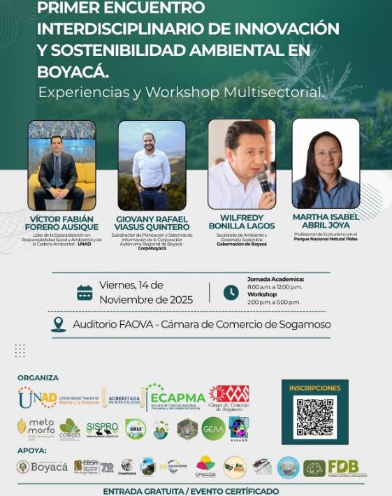 Primer Encuentro Interdisciplinario de Innovación y Sostenibilidad Ambiental en Boyacá