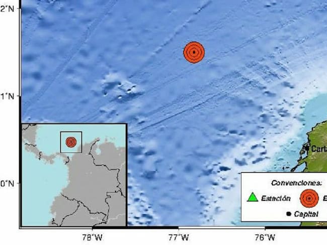 Temblor en el mar Caribe