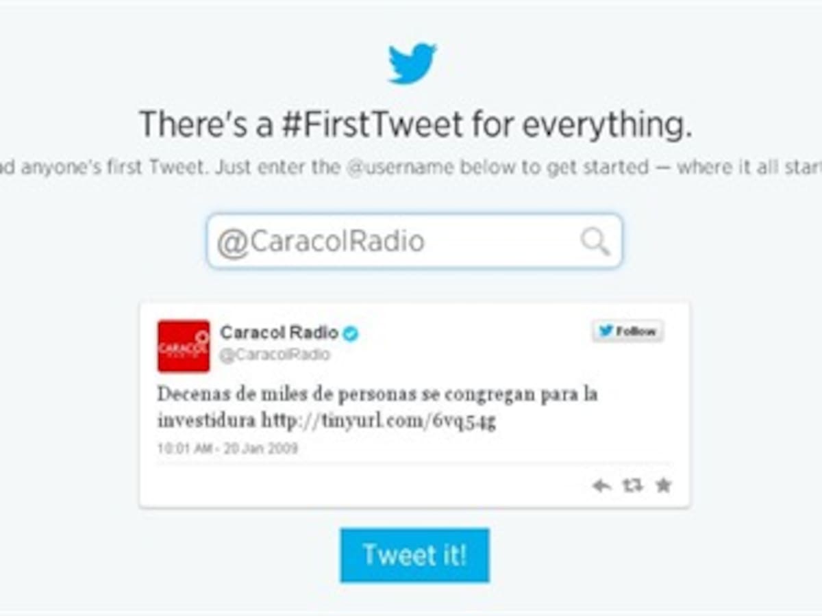 ¿Recuerda usted cuál fue su primer tuit?