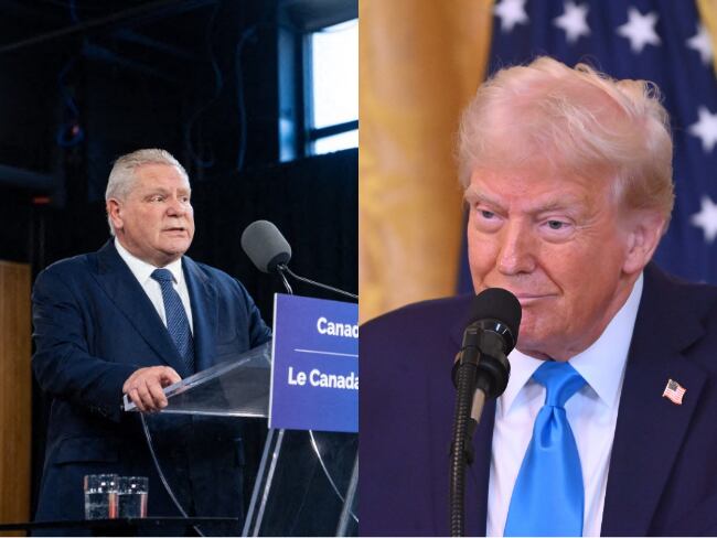 Primer ministro de Ontario, Doug Ford. Presidente de Estados Unidos, Donald Trump.