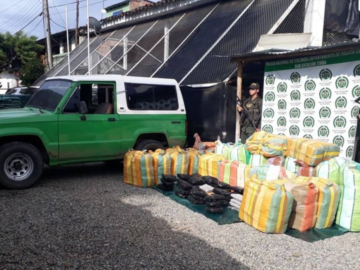 Policía incautó 600 kilos de marihuana en Buenos Aires, Cauca