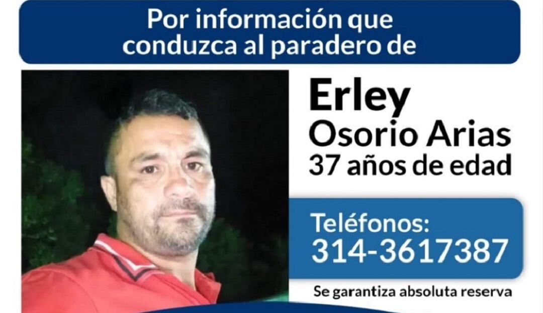 La Gobernación de Bolívar articula todas las acciones con la fuerza pública para encontrar a Erley Osorio Arias, desaparecido en Montecristo
