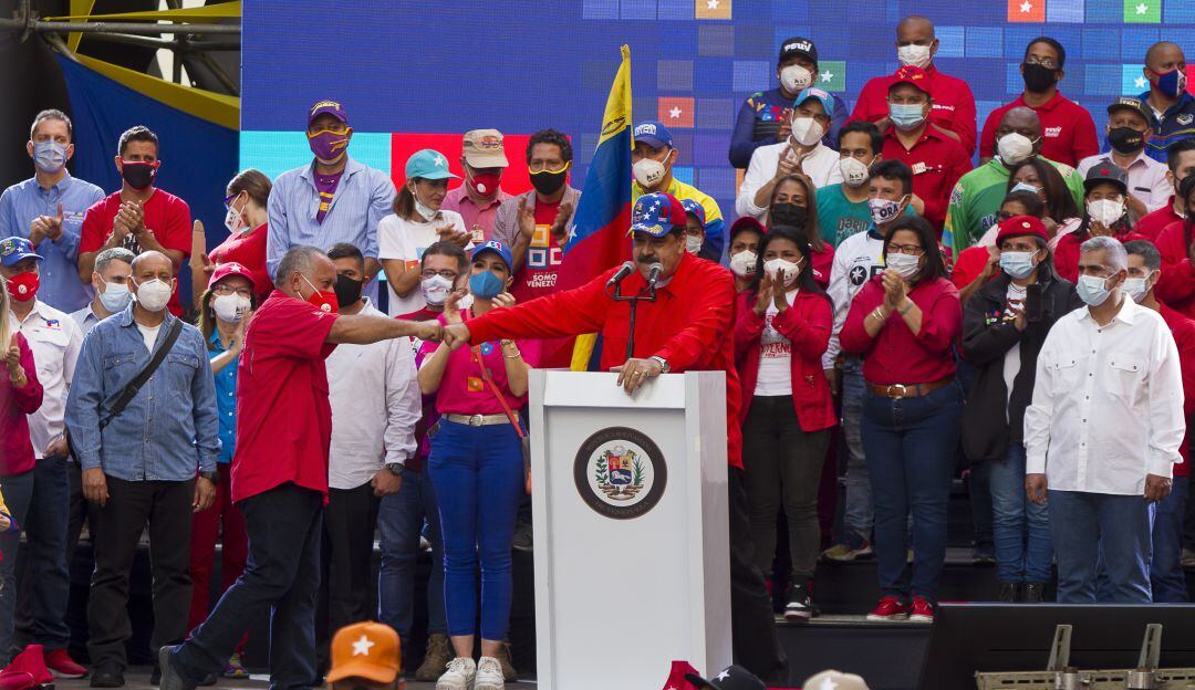 Reunión del Partido Socialista Unido de Venezuela en Caracas. 