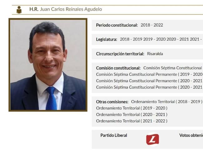 Representante a la Cámara Juan Carlos Reinales Agudelo 