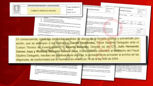 La Fiscalía archivó el proceso que se seguía en contra del fiscal Daniel Ricardo Hernández porque no hay pruebas de que él haya favorecido a paramilitares o bandas criminales.