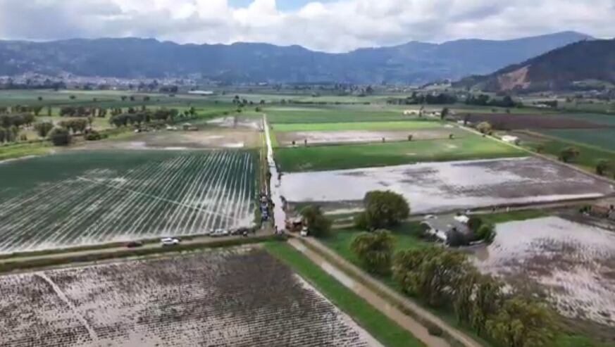 Más de 300 hectáreas de cultivos han sido afectadas por las fuertes lluvias que se han registrado en las últimas horas en Samacá, Boyacá / Foto: Prensa Alcaldía de Samacá.