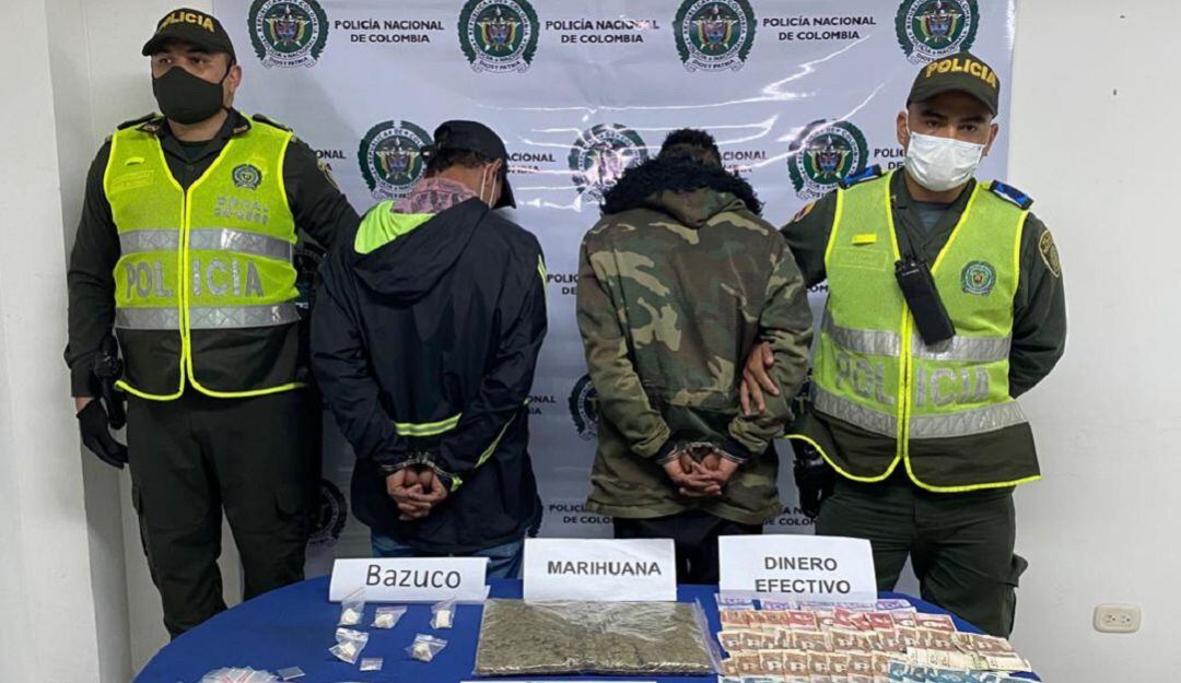 Capturados por el delito de tráfico de estupefacientes en Aranzazu