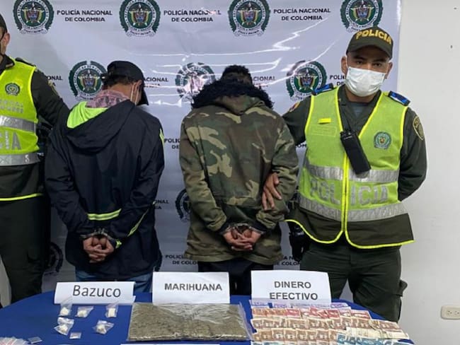 Capturados por el delito de tráfico de estupefacientes en Aranzazu